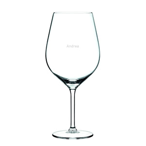 Calice da vino personalizzato rosso e bianco