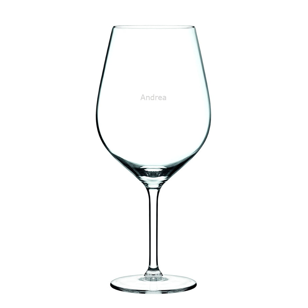 Calice da vino personalizzato rosso e bianco