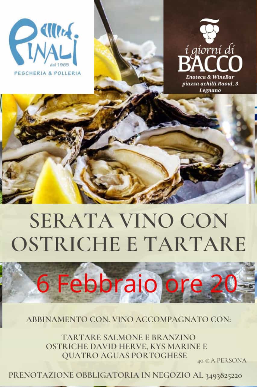 serata 6 Febbraio - tartare e ostriche